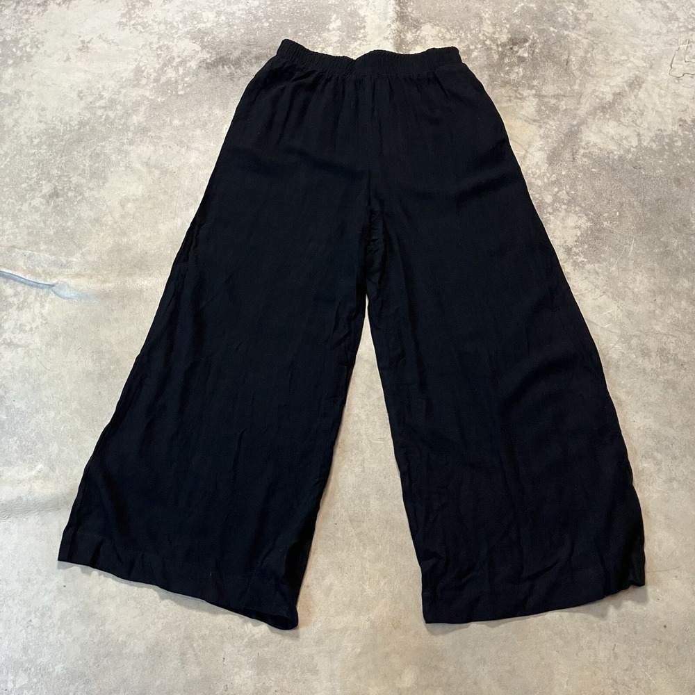 Petal & Pup Marnie Womens Linen Pants Size M Black Wide Leg High Rise
